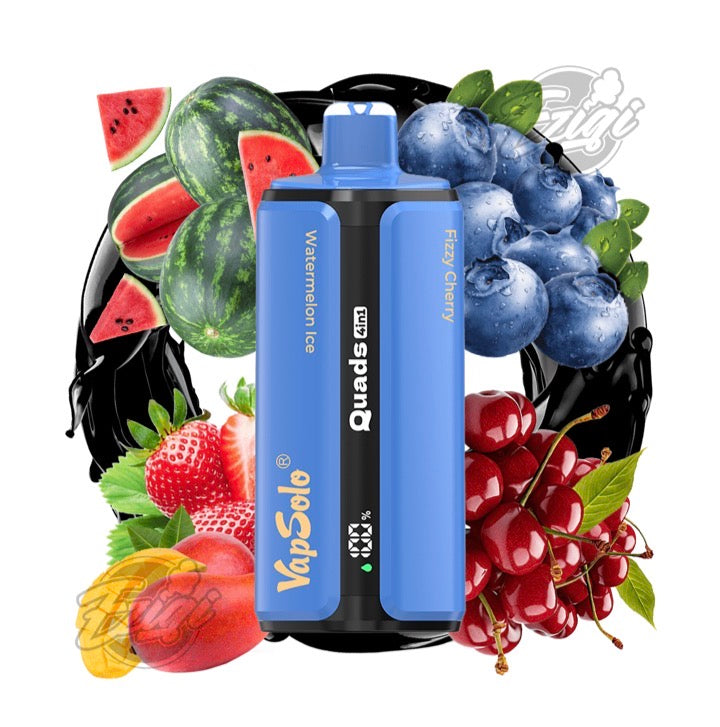 VAPSOLO QUADS – WATERMELON ICE & STRAWBERRY MANGO & BLUEBERRY ICE & FIZZY CHERRY #4